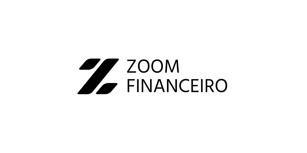 Uma empresa financeira de aspeto moderno com um logótipo de ilustração a jato