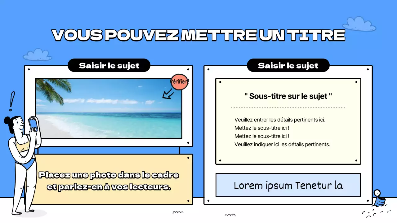 Un guide des jolies plages bleues et jaunes Plans de cours
