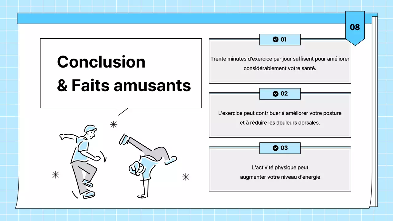 Matériel pédagogique bleu clair pour l'exercice physique simple et la santé