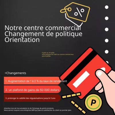 Annoncer les changements apportés à votre magasin en noir et rouge