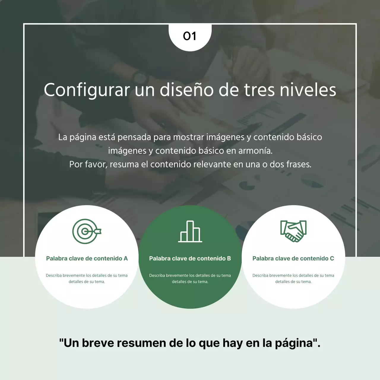 Un sencillo correo comercial en verde y blanco