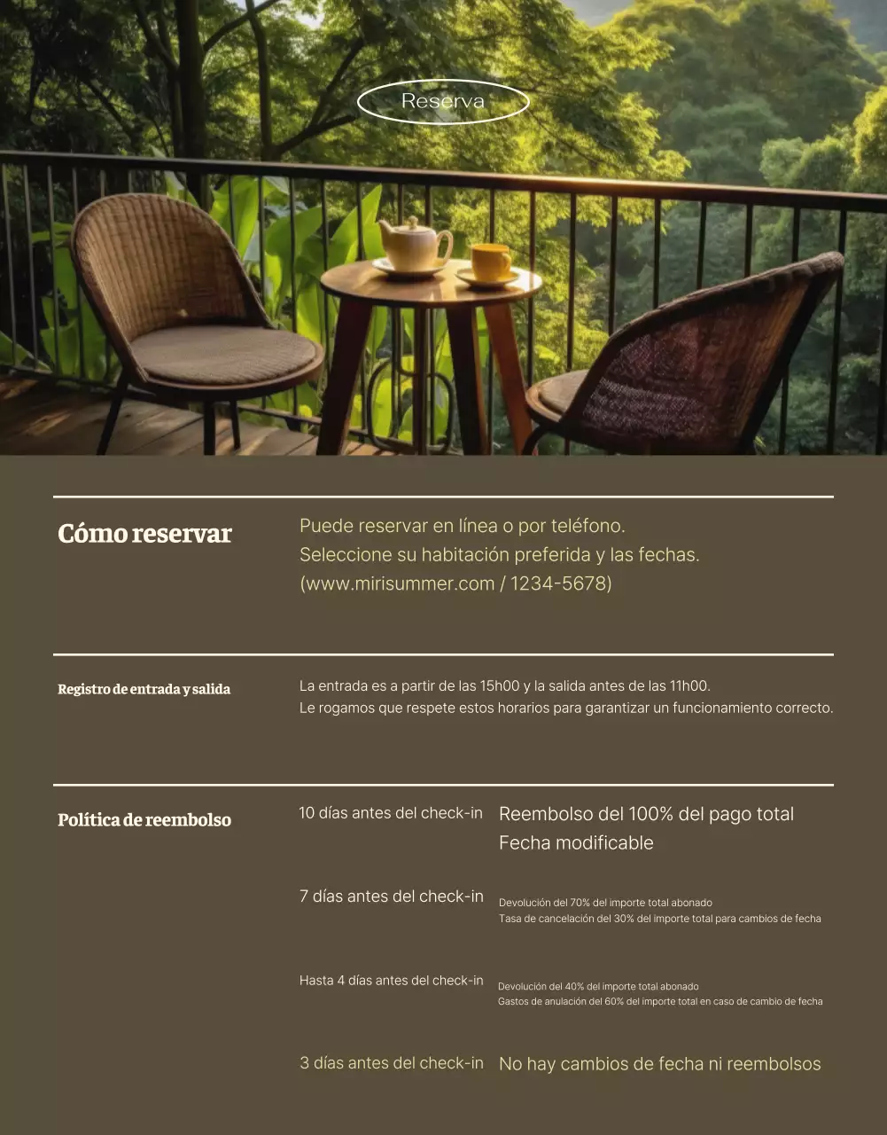 Verde y beige, un acogedor refugio estival para los sentidos