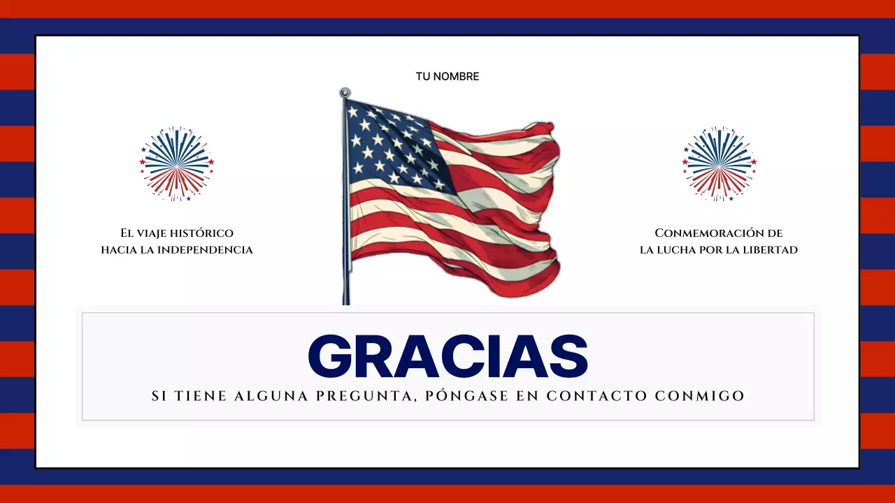 Recursos modernos del 4 de julio en rojo y azul marino