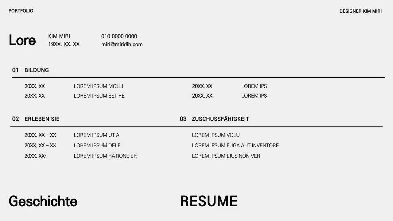 Eine einfache schwarz-weiße Karrieremappe