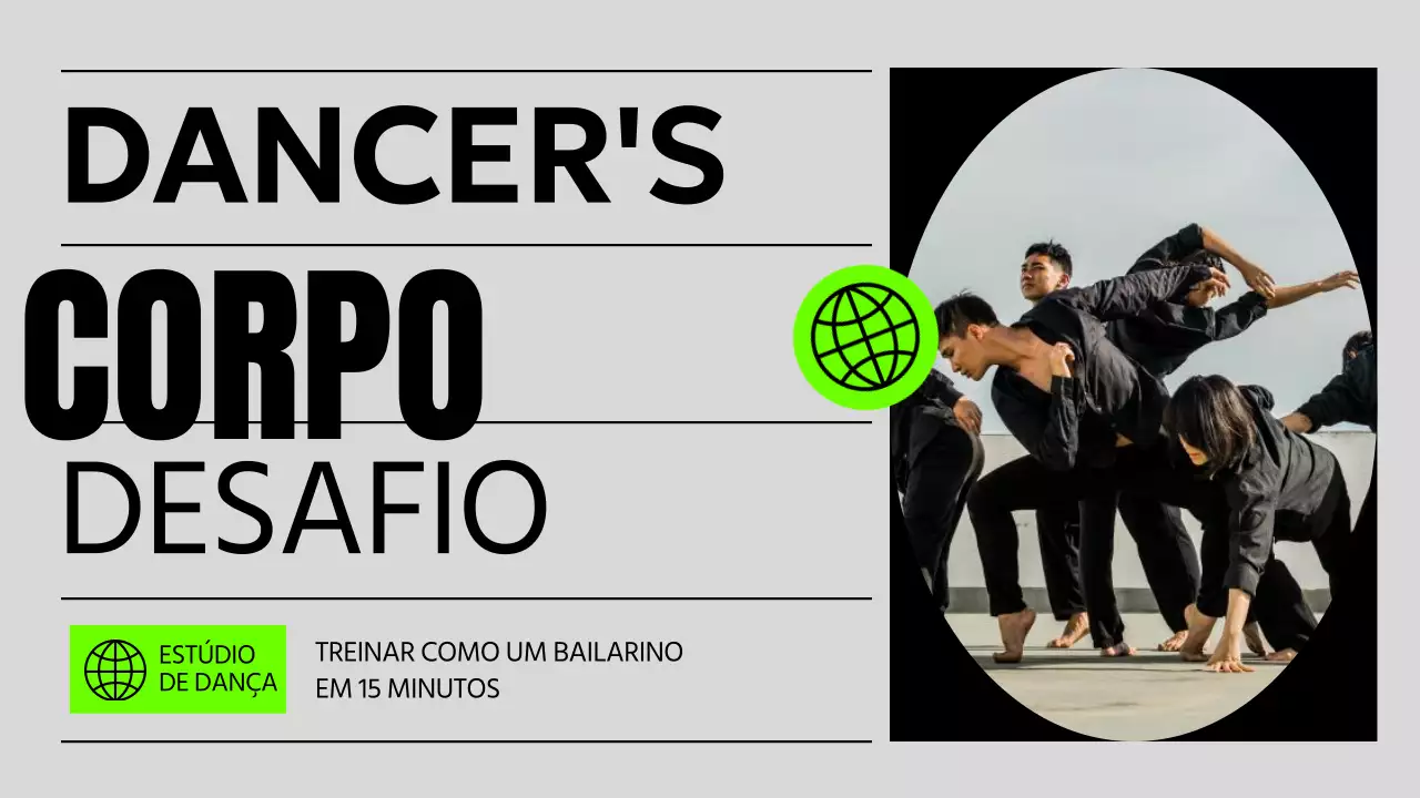 Treinar como um bailarino moderno em preto e fluorescente Título principal