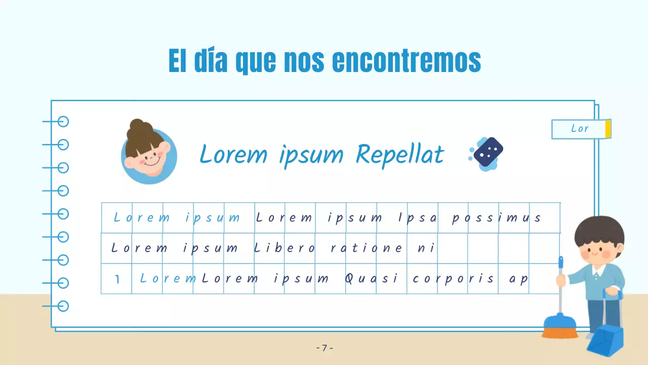 Una bonita presentación de vacaciones de verano en azul y beige