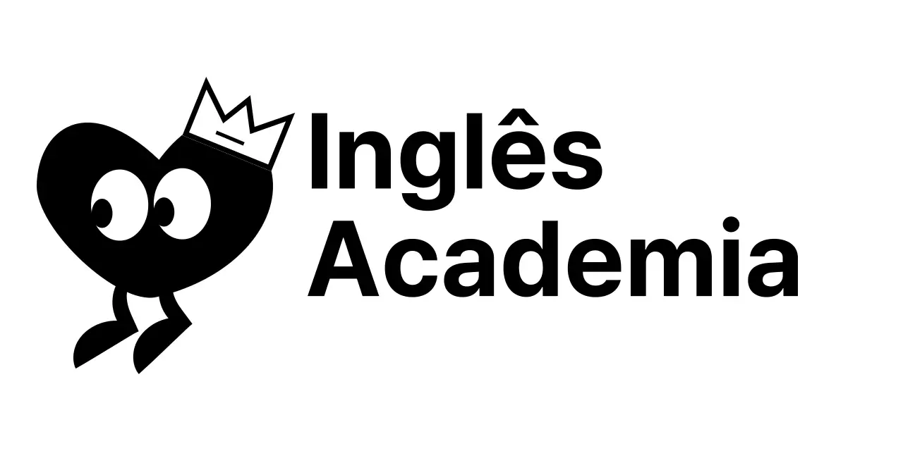 Um conceito giro de academia de língua inglesa com personagens de coração