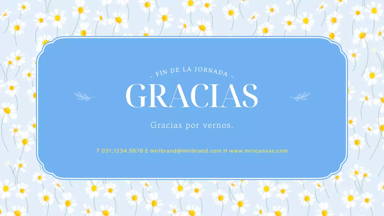 Sencillas flores de verano en presentación azul claro y amarillo