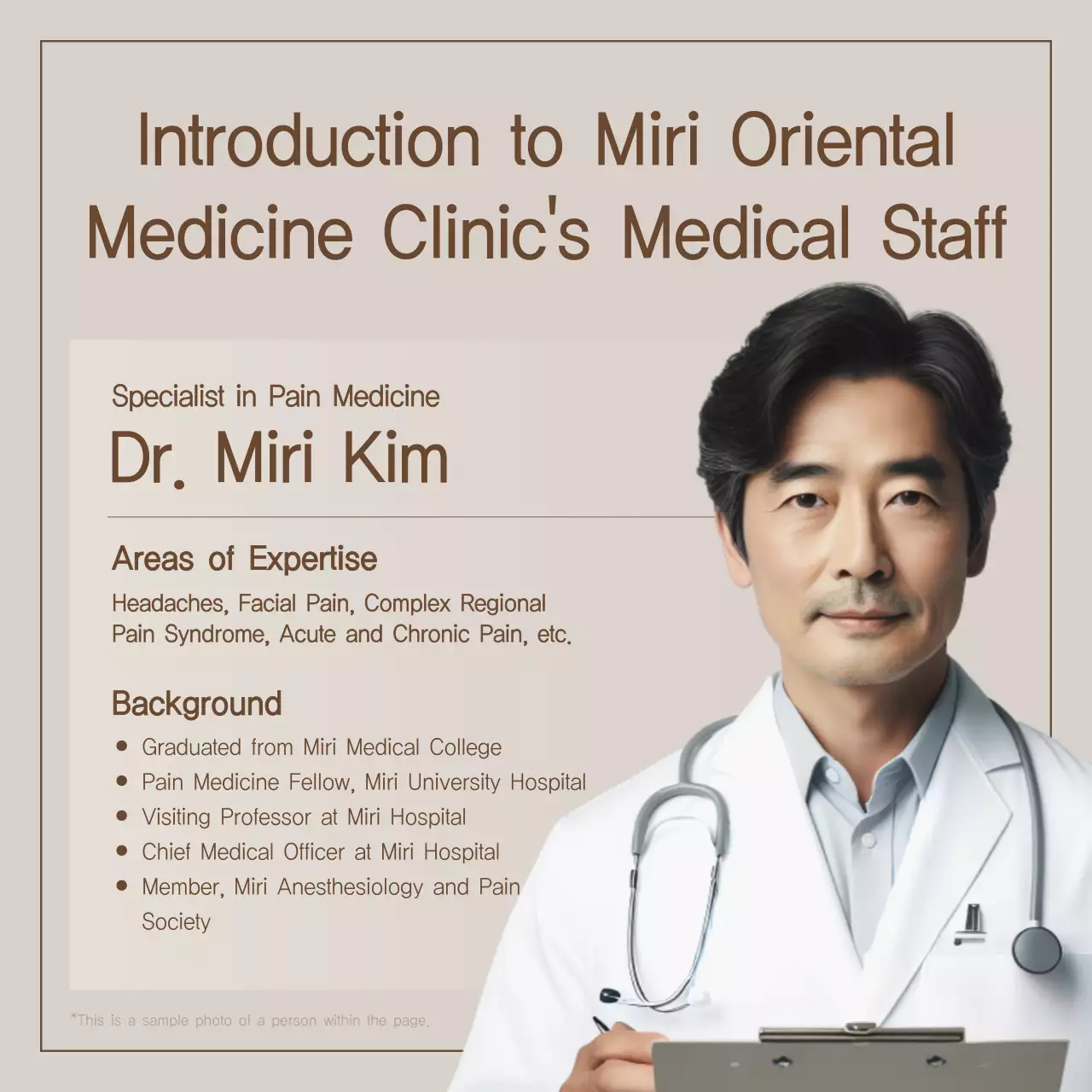 Brown Simple Hospital Notice Instagram Carousel