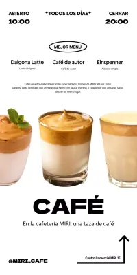 Promocione el menú de su cafetería con un estilo moderno