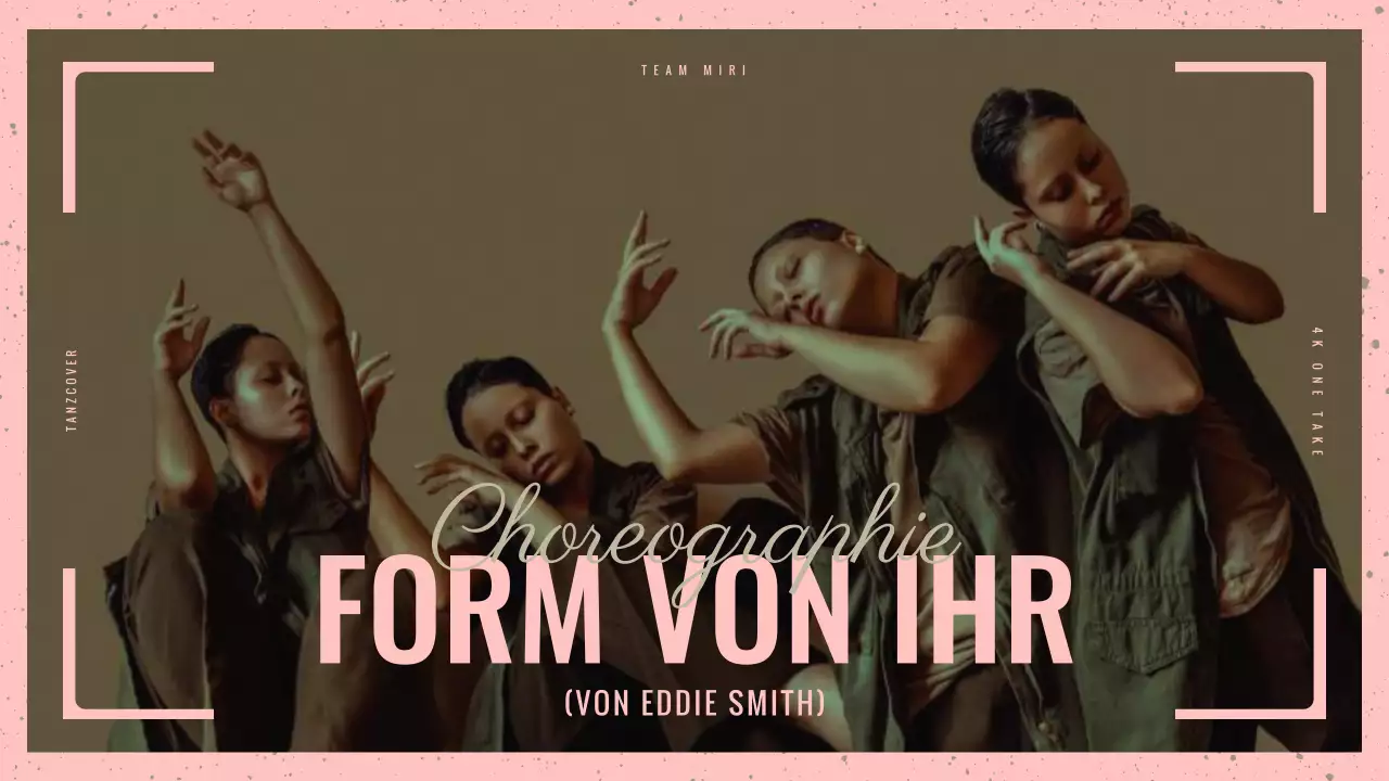 Förderung eines Covers für modernen Tanz in rosa und khaki