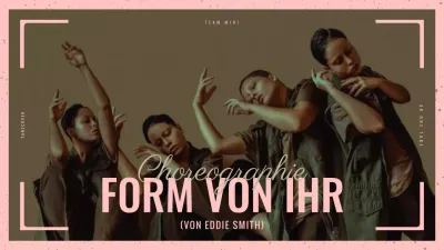 Förderung eines Covers für modernen Tanz in rosa und khaki