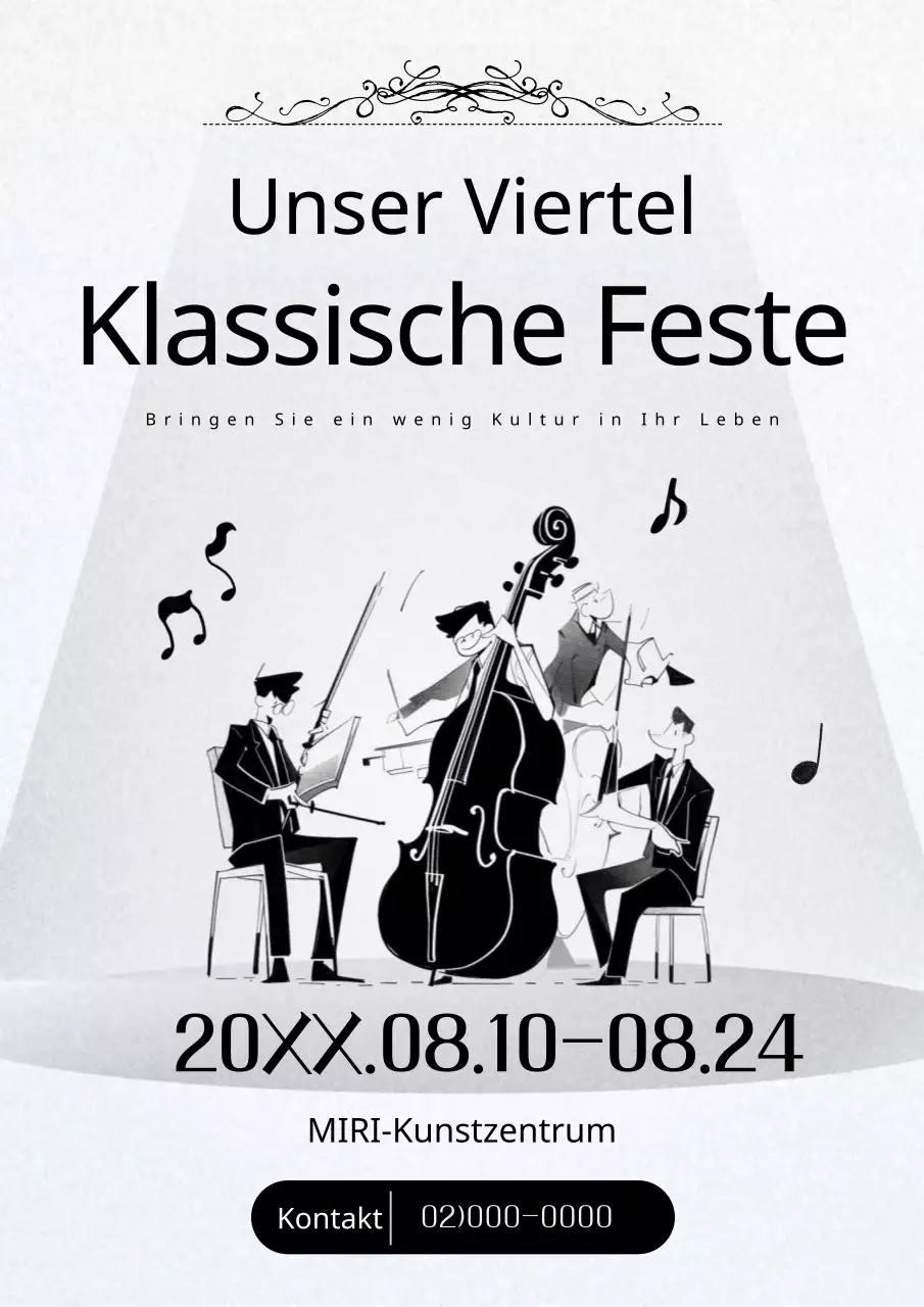 Fördern Sie einen klassischen schwarz-weißen Festtagslook