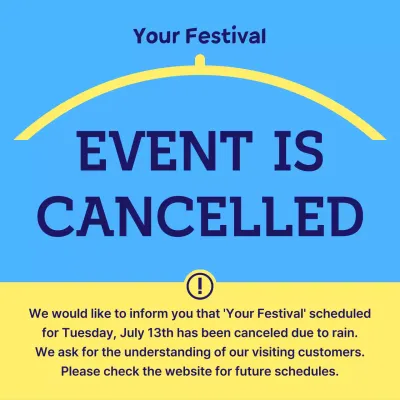 Blue Simple Event Notice Social Media Post