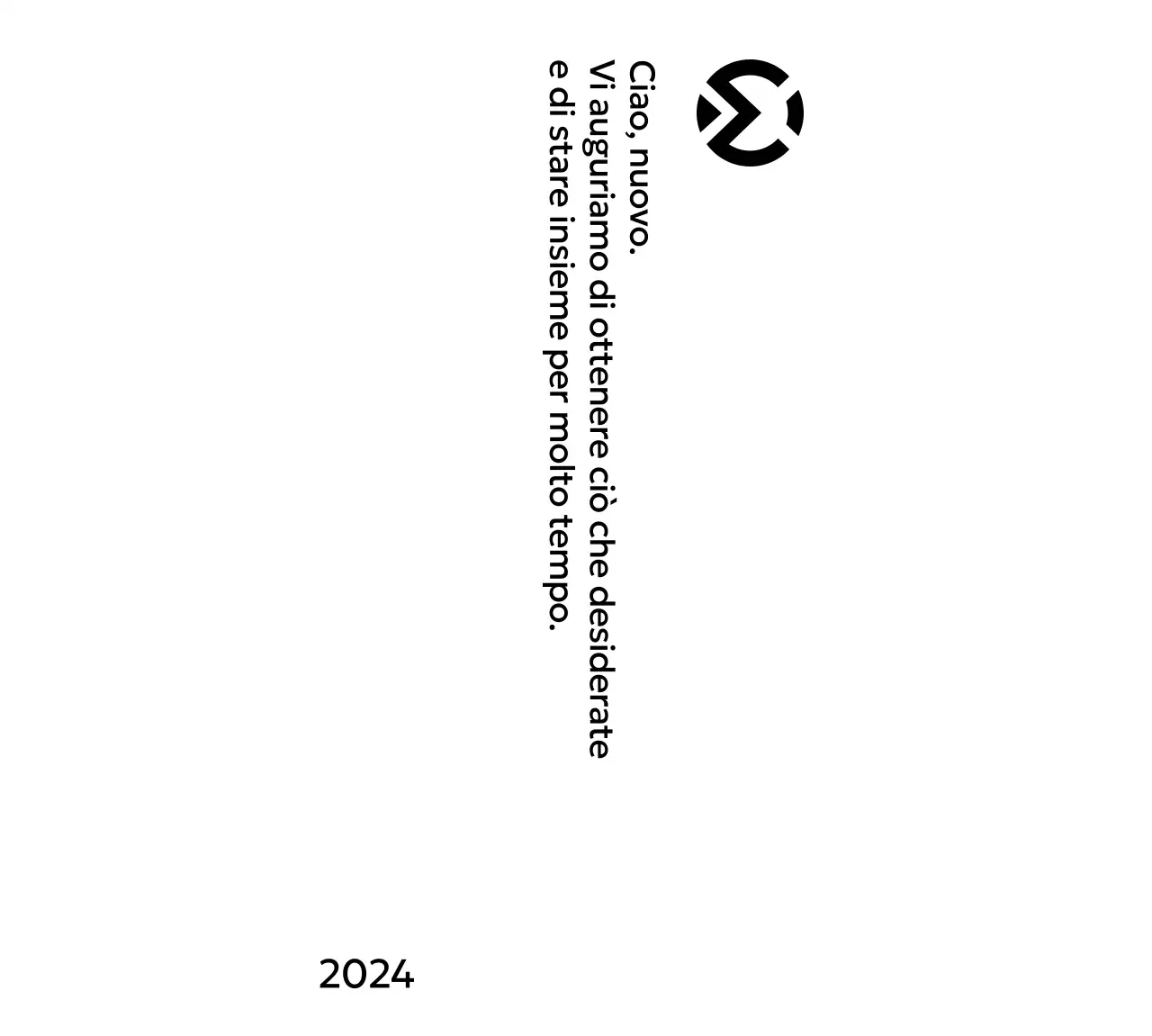 Design con titoli grandi e loghi in evidenza