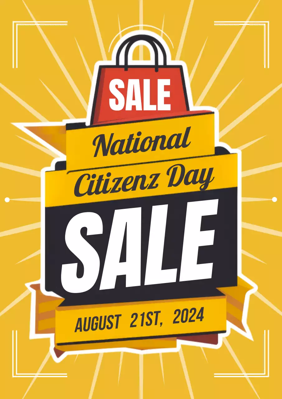 Yellow Bold Sale Promotion Poster