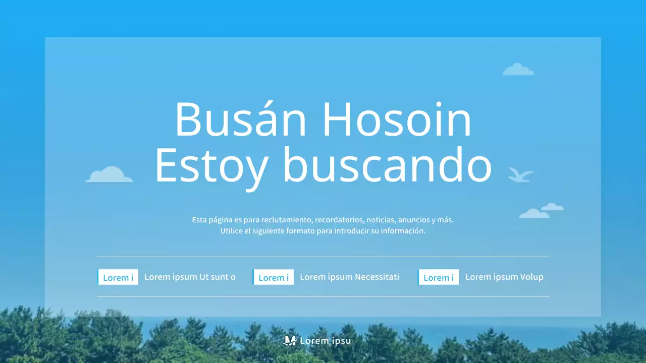 Una sencilla guía turística azul y blanca de Busan