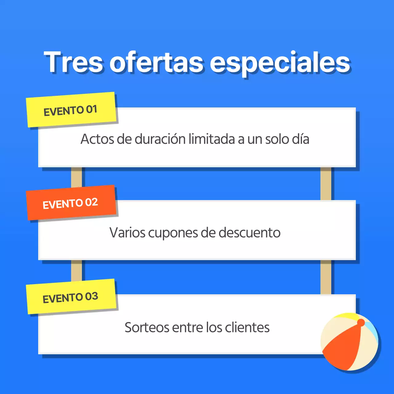 Promueva un acontecimiento veraniego tropical en azules y amarillos