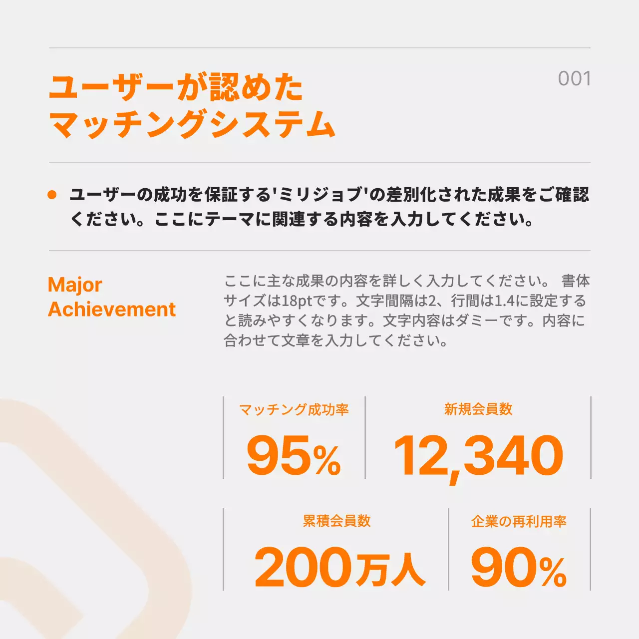 オレンジ モダン 求人 パンフレット Instagram カルーセル