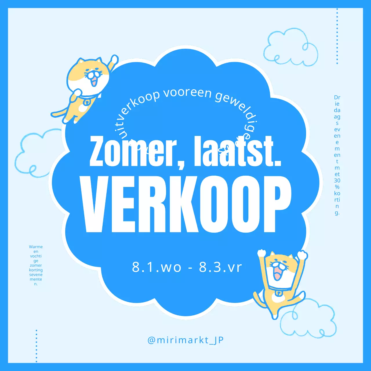 Een heerlijke zomerse sale in lichtblauw en blauw!