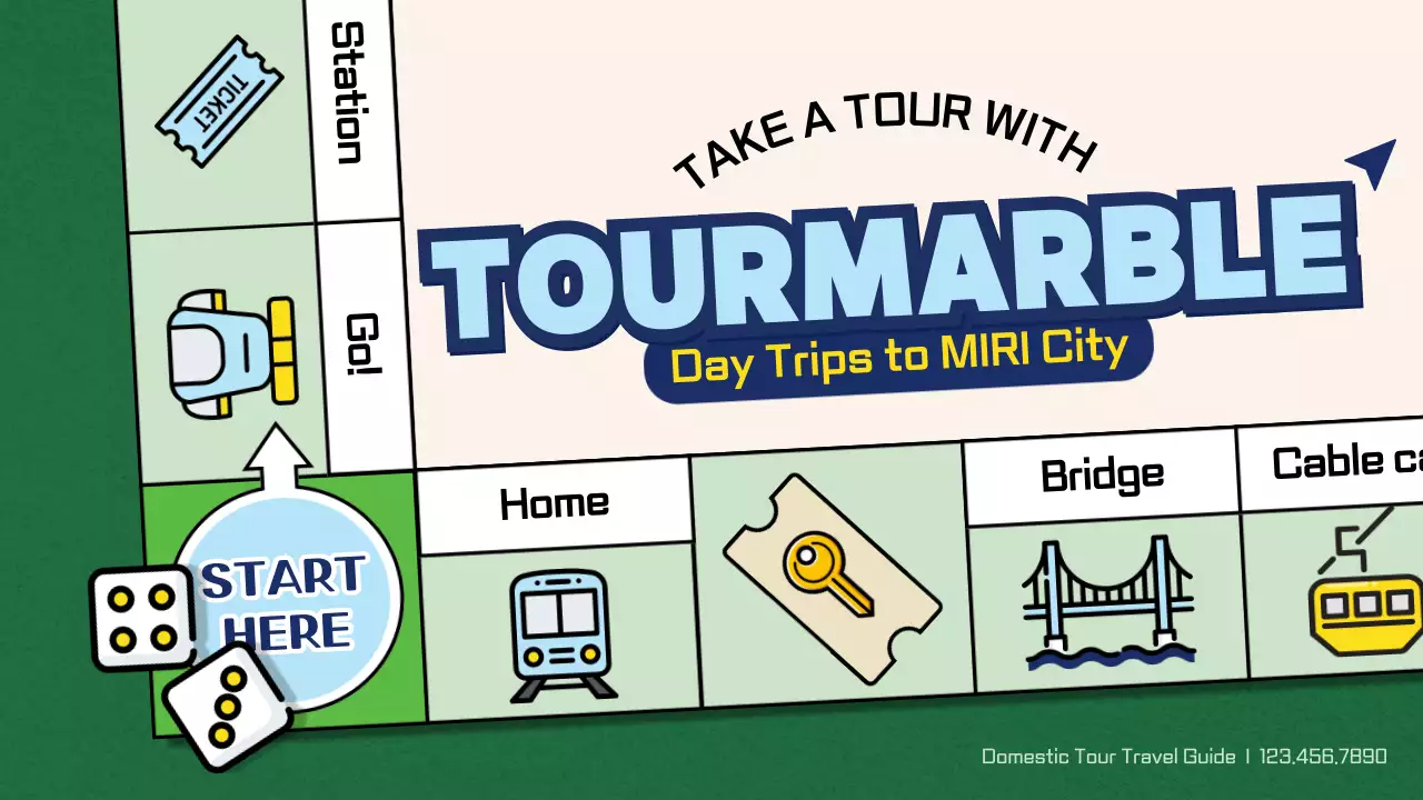 Green Playful Travel Promotion Poster