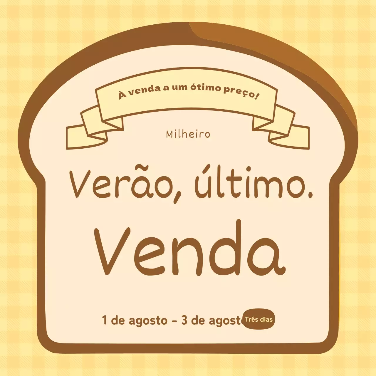 É uma bela venda de padaria amarela e castanha.