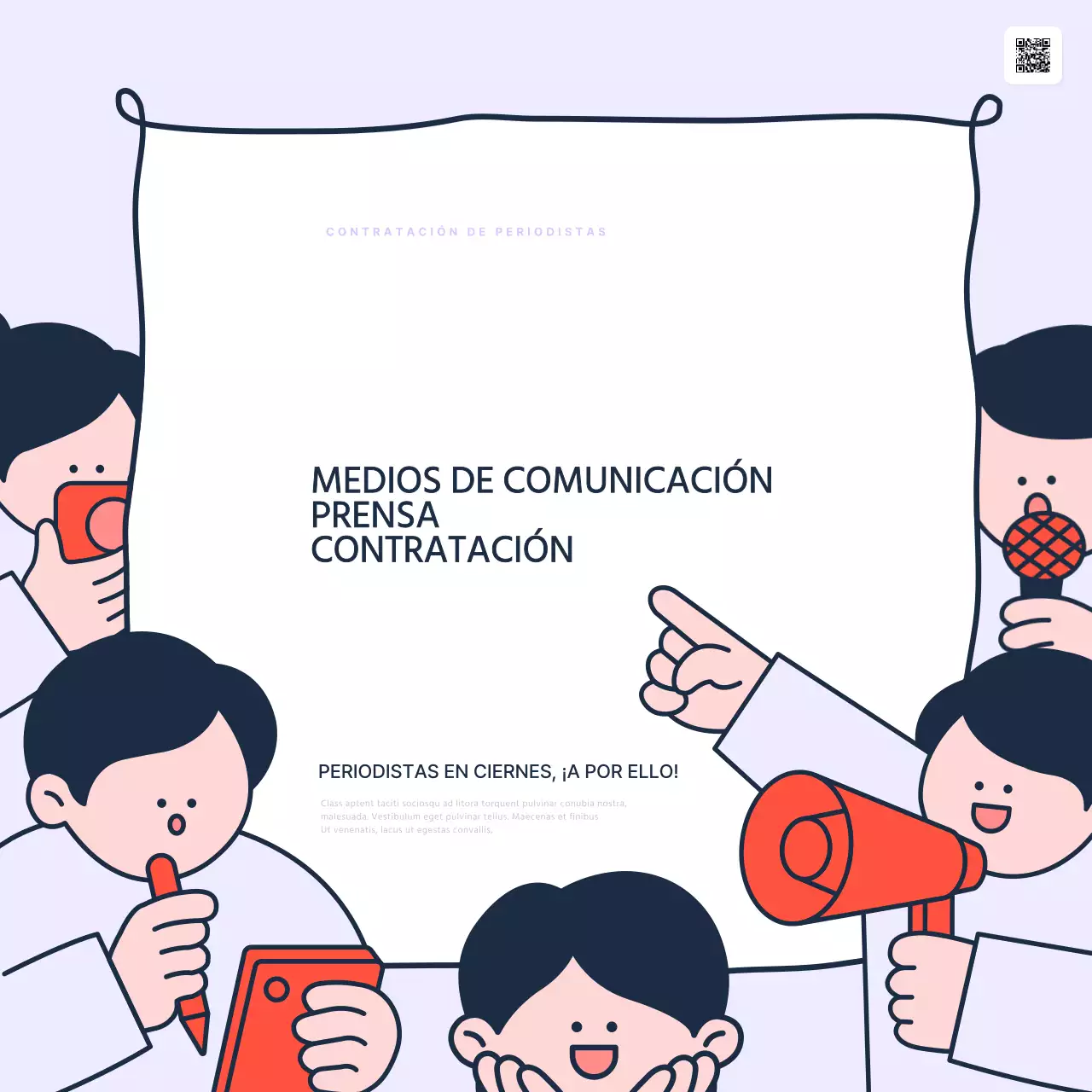 Promover la contratación de estudiantes periodistas de moda en malva y rojo