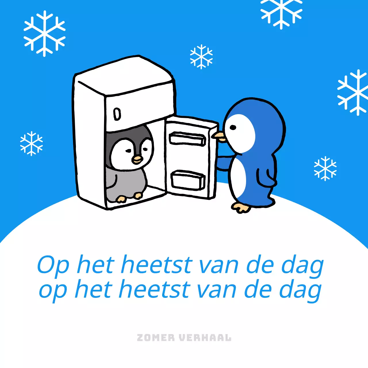 Een mooie zomerse wenskaart in blauw en wit