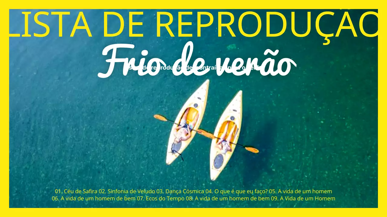 Promover uma lista de reprodução de estilos da moda em amarelo e branco