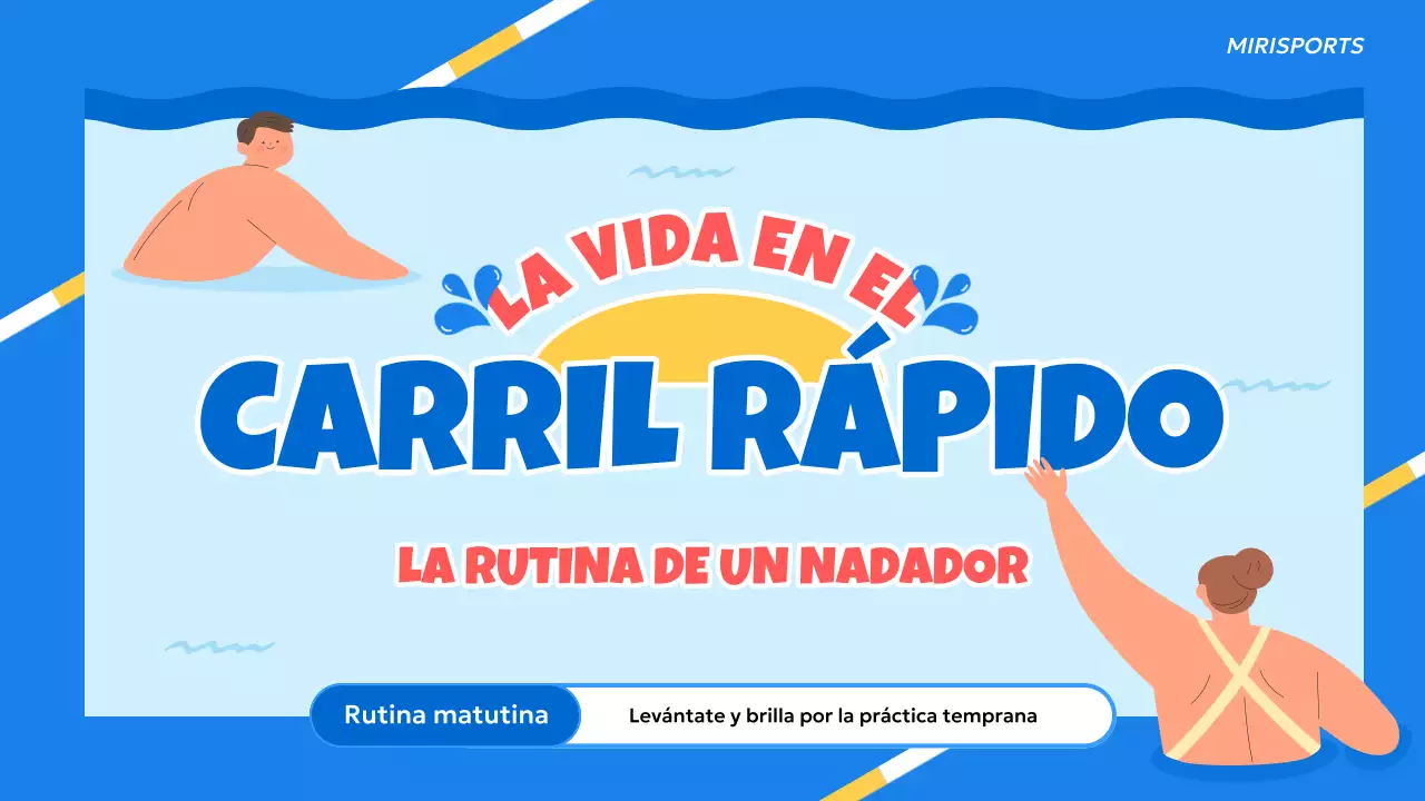Un día en la vida de los nadadores azules y rojos y la publicidad que reciben