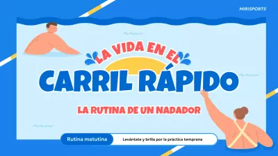 Un día en la vida de los nadadores azules y rojos y la publicidad que reciben