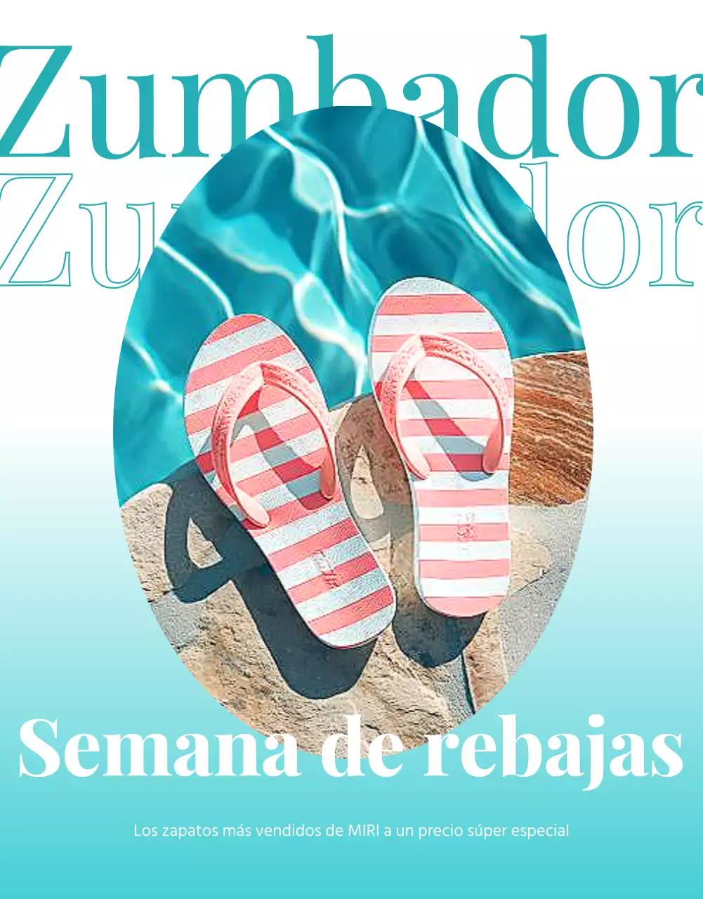 Promover zapatos de verano de moda en azul claro