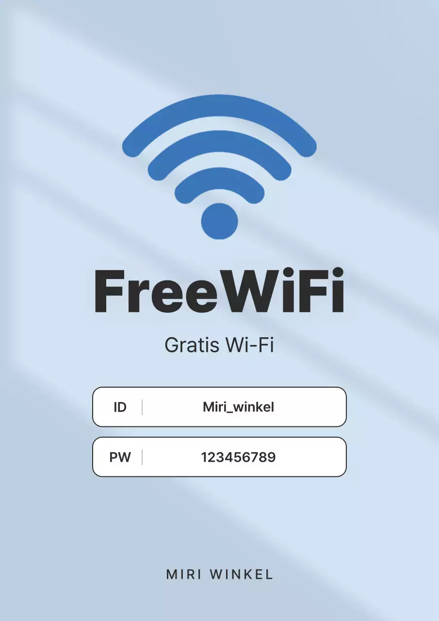 Eenvoudige blauwe en lichtblauwe wifi-verbindingsmelding