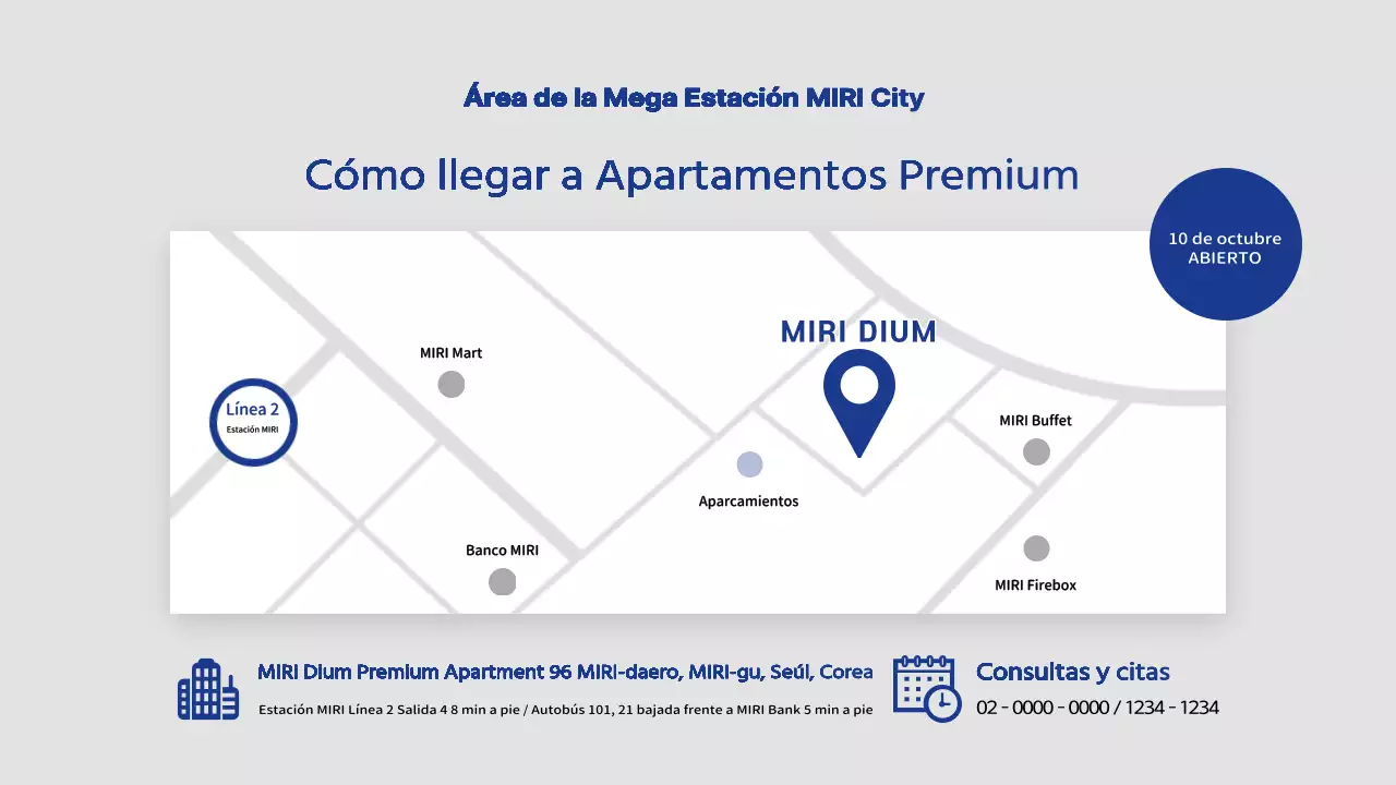 Moderno apartamento en venta en blanco y azul marino