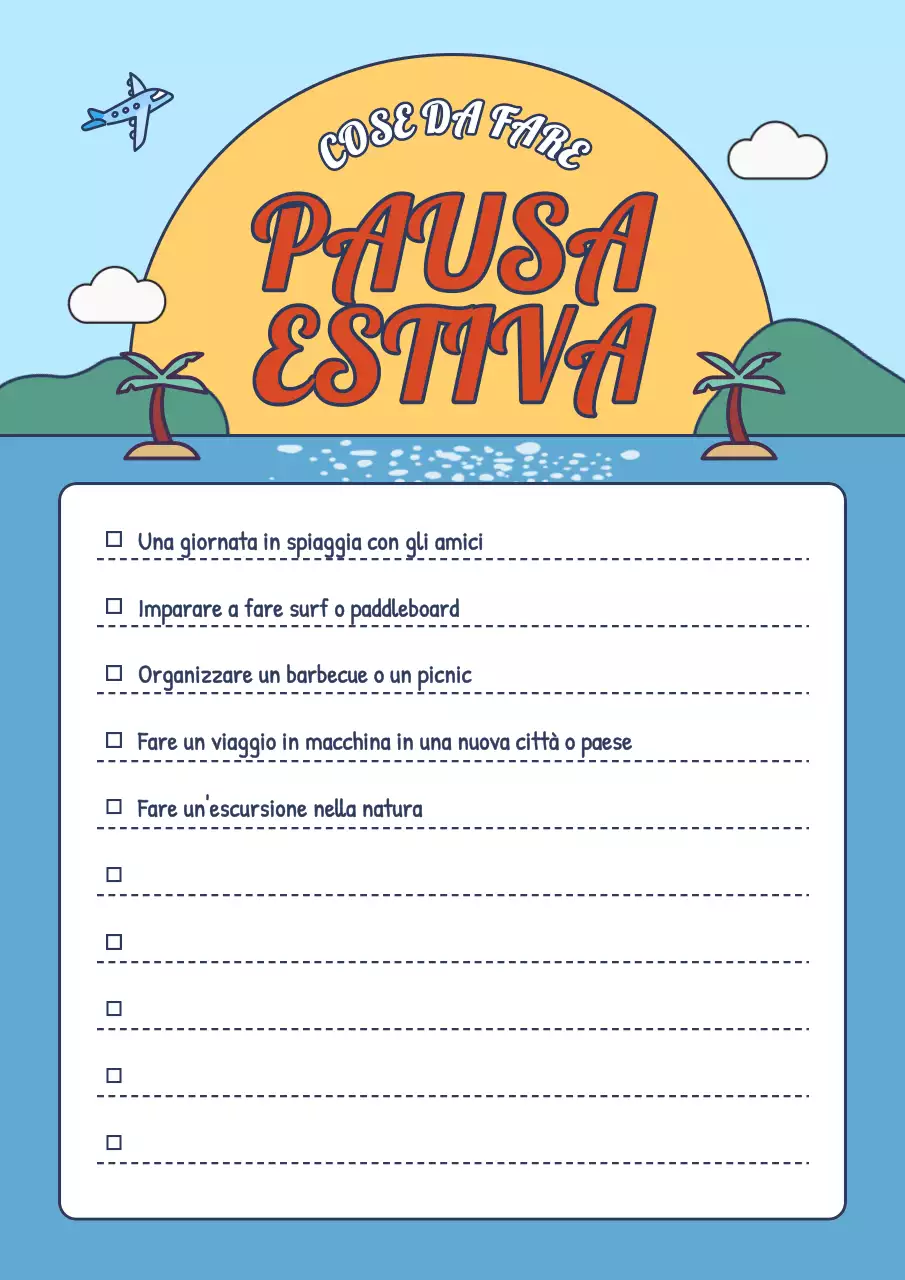 Simpatico taccuino giallo e blu per le vacanze estive