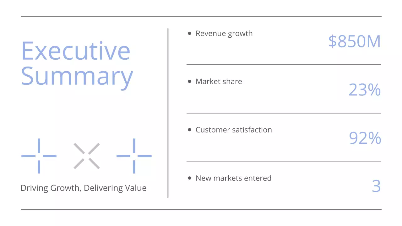 블루 모던 비즈니스 보고서 프레젠테이션