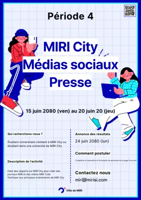 Promouvoir le recrutement d'un groupe de journalistes universitaires bleus et rouges.