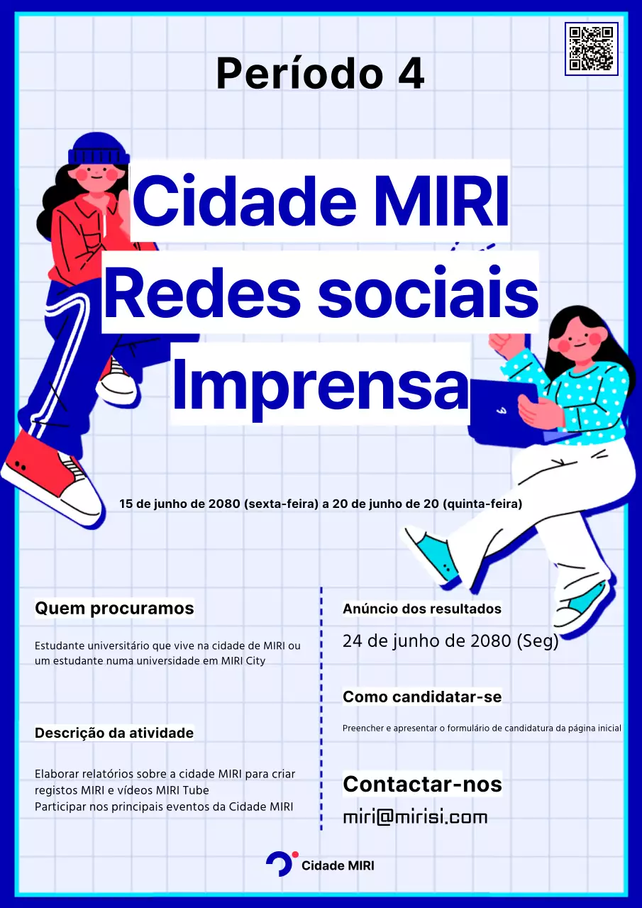 Promover o recrutamento de um grupo de jornalistas universitários azuis e vermelhos