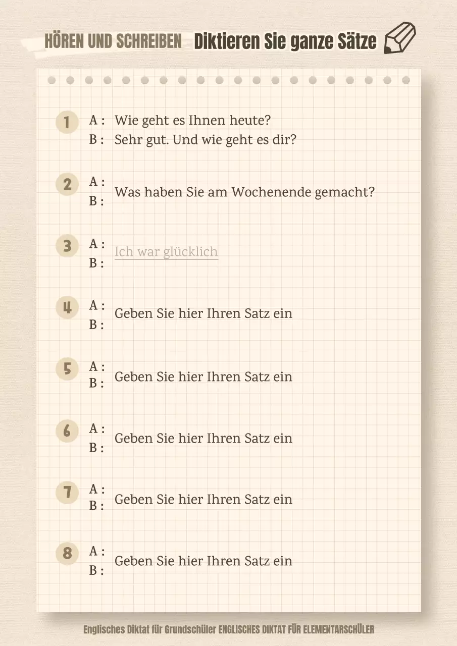 Einfache Mittel zur Bewertung des Zuhörens in Elfenbein und Beige