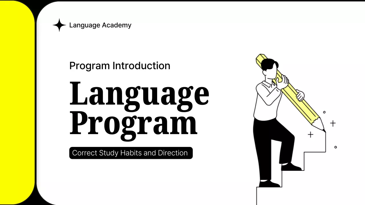 옐로우 미니멀 교육 가이드 프레젠테이션