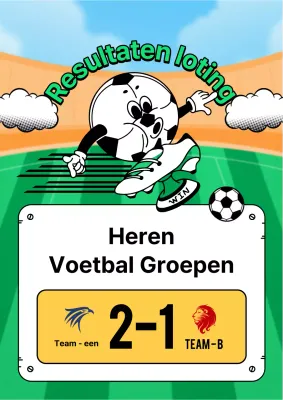 Aankondigingen van uitslagen van groen-gele voetbalwedstrijden