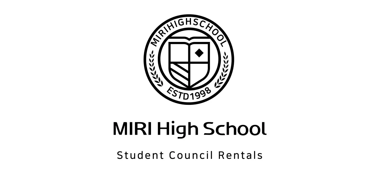 High school logo in the form of a circled education symbol