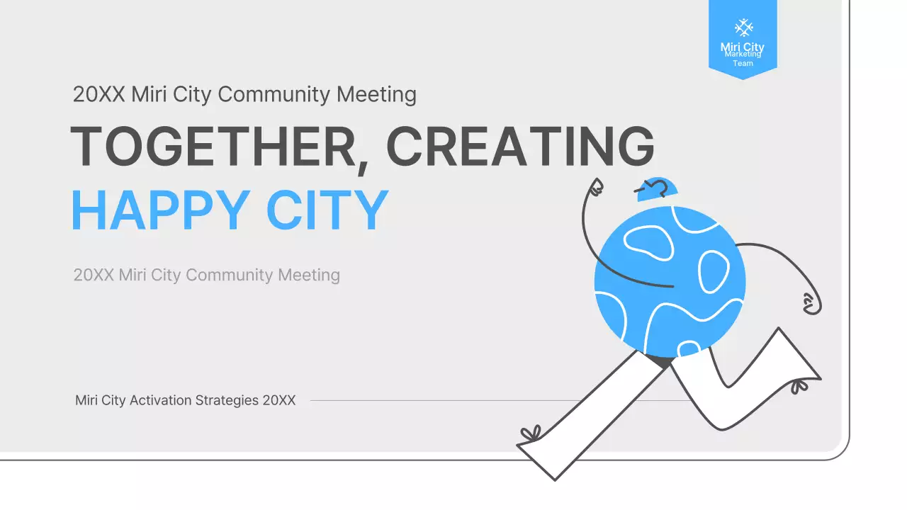 그레이 모던 커뮤니티 어젠다 프레젠테이션