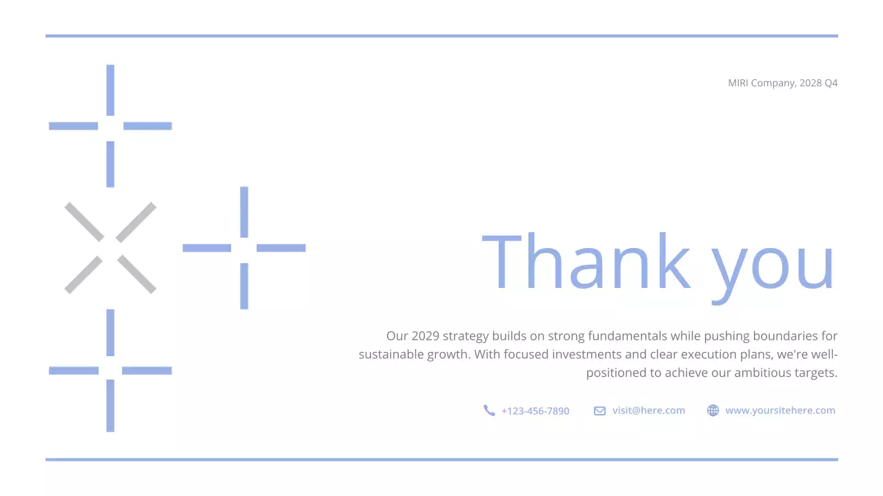 블루 모던 비즈니스 보고서 프레젠테이션