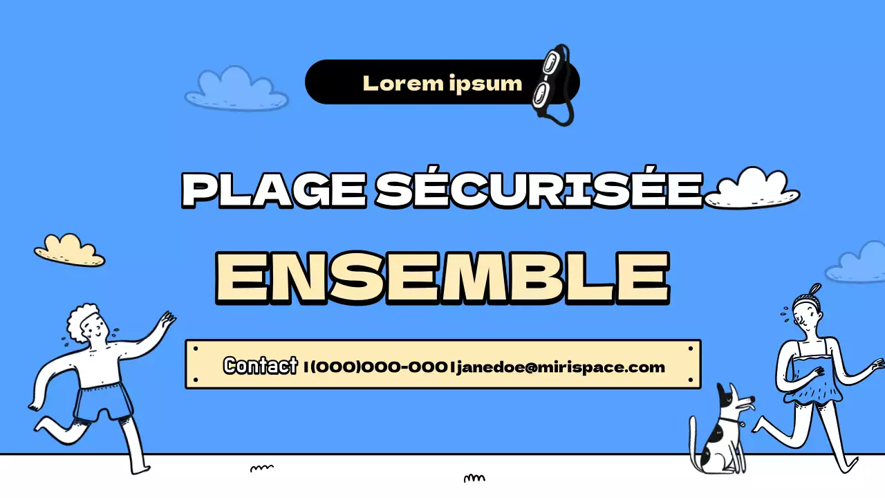 Un guide des jolies plages bleues et jaunes Plans de cours