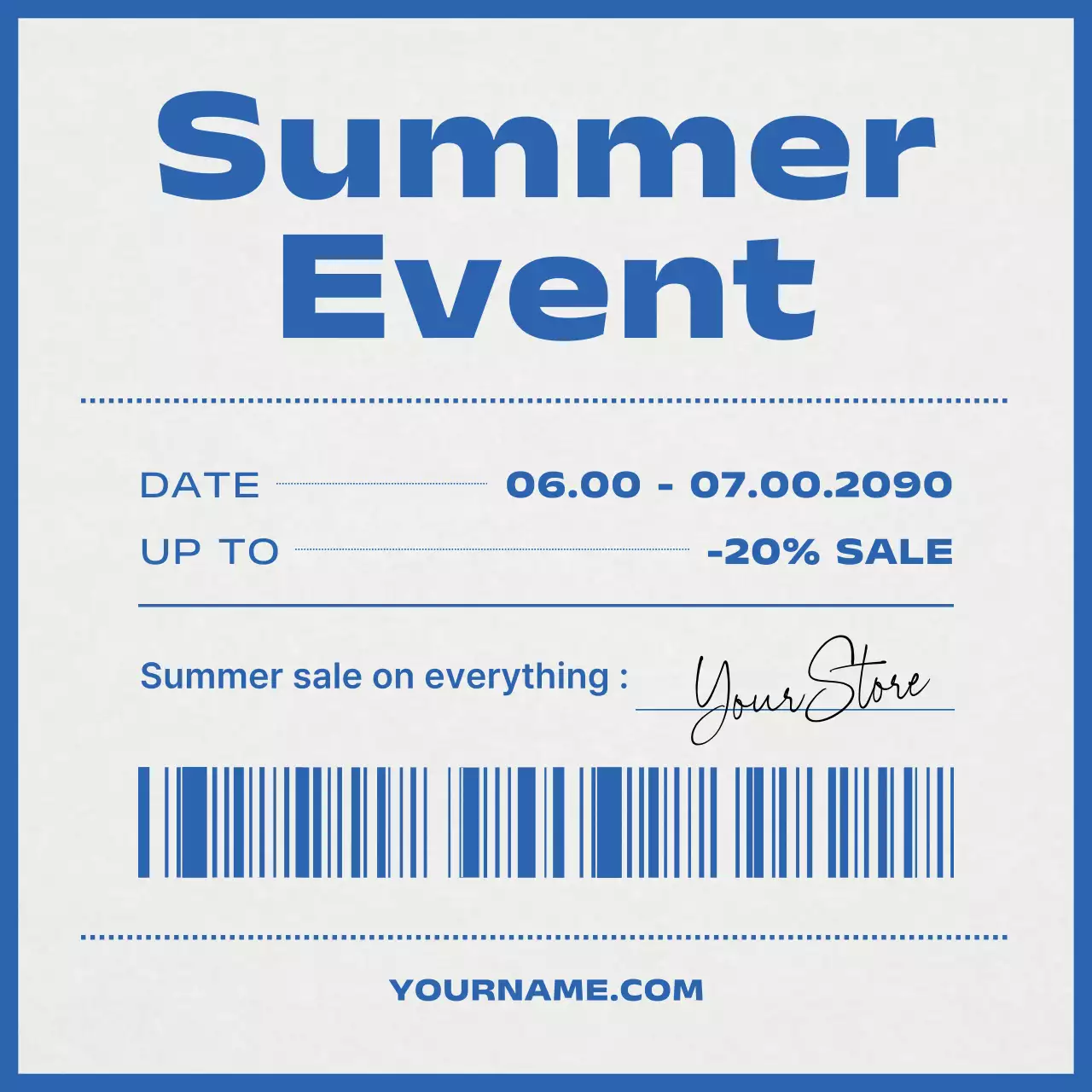 Blue Simple Event Promotion Social Media Post