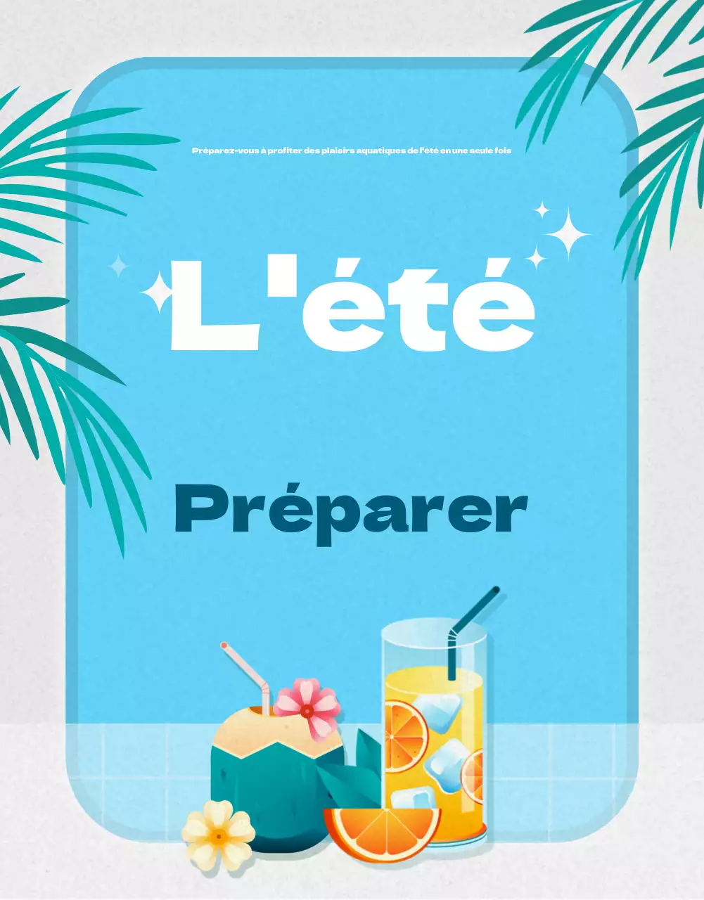 Promouvoir un événement avec des articles d'été vintage en bleu clair