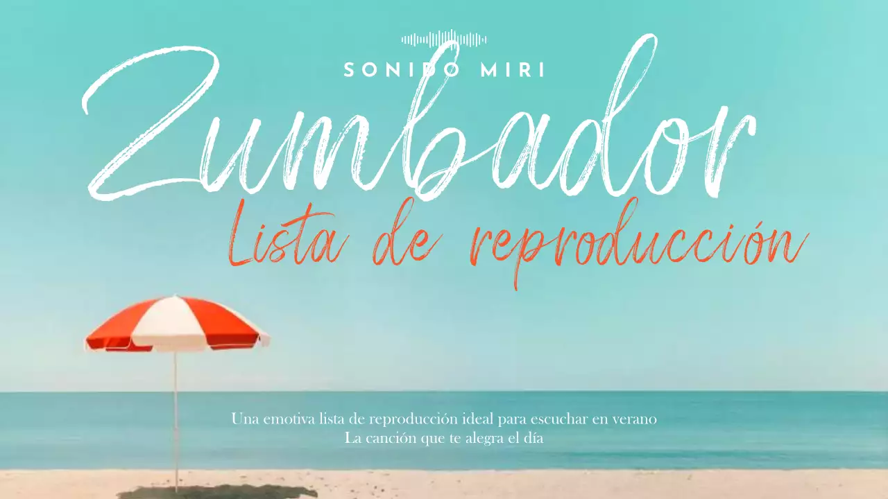 Sencilla portada de lista de reproducción inspirada en el verano en menta y naranja