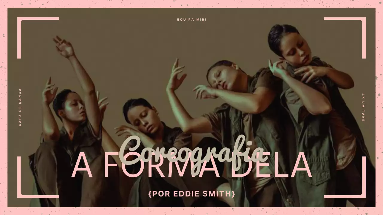 Promover uma capa de dança moderna em cor-de-rosa e caqui