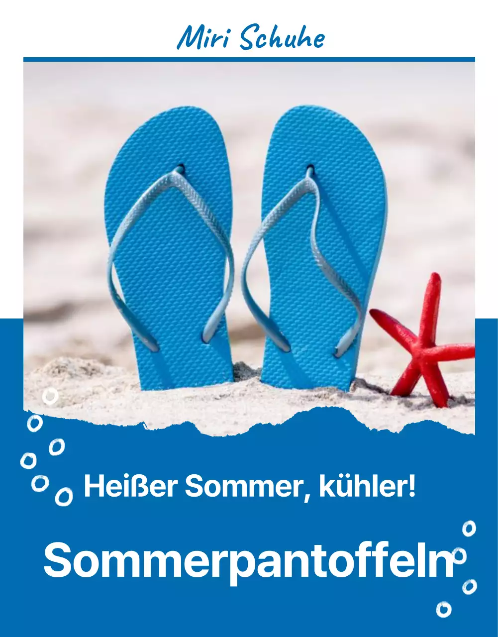 Eine einfache Einführung in den saisonalen Verkauf in Marineblau und Weiß